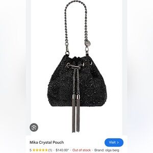 Olga Berg black Mika Crystal pouch